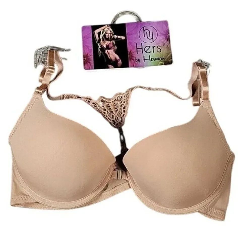 Hers by Herman Tan Racerback Bra Sz 34C